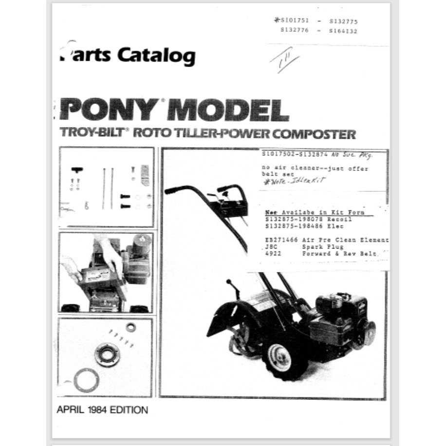 troy bilt horse tiller parts diagram