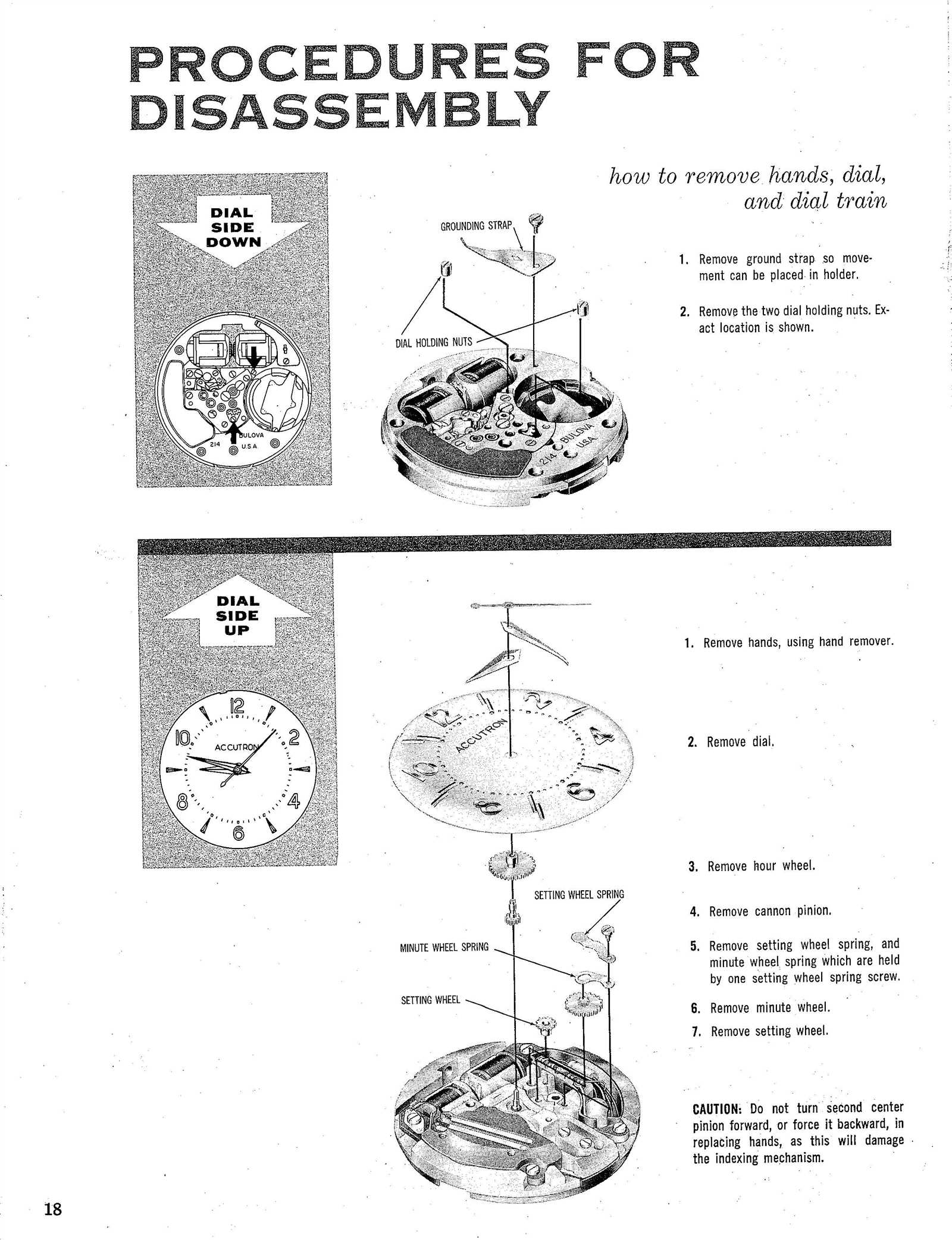 bulova watch parts diagram