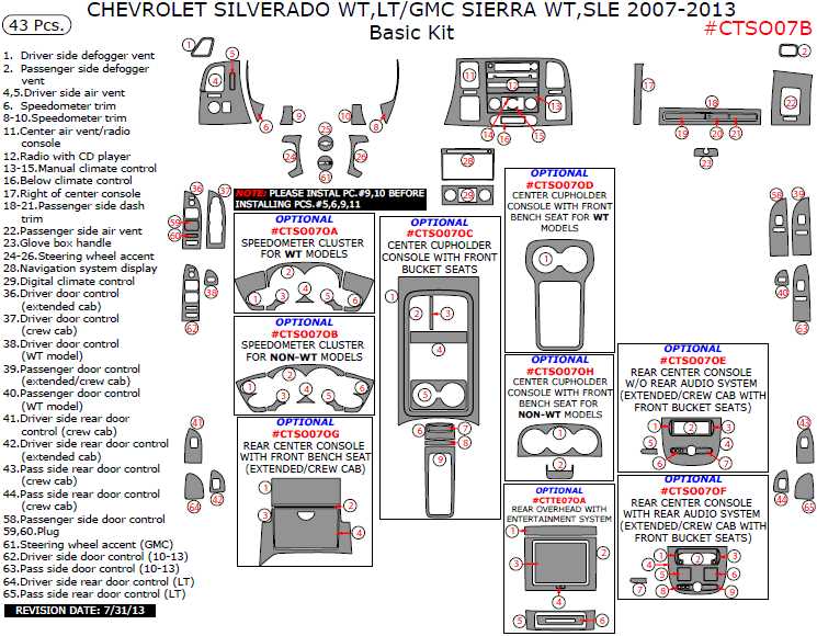 2013 gmc sierra parts diagram