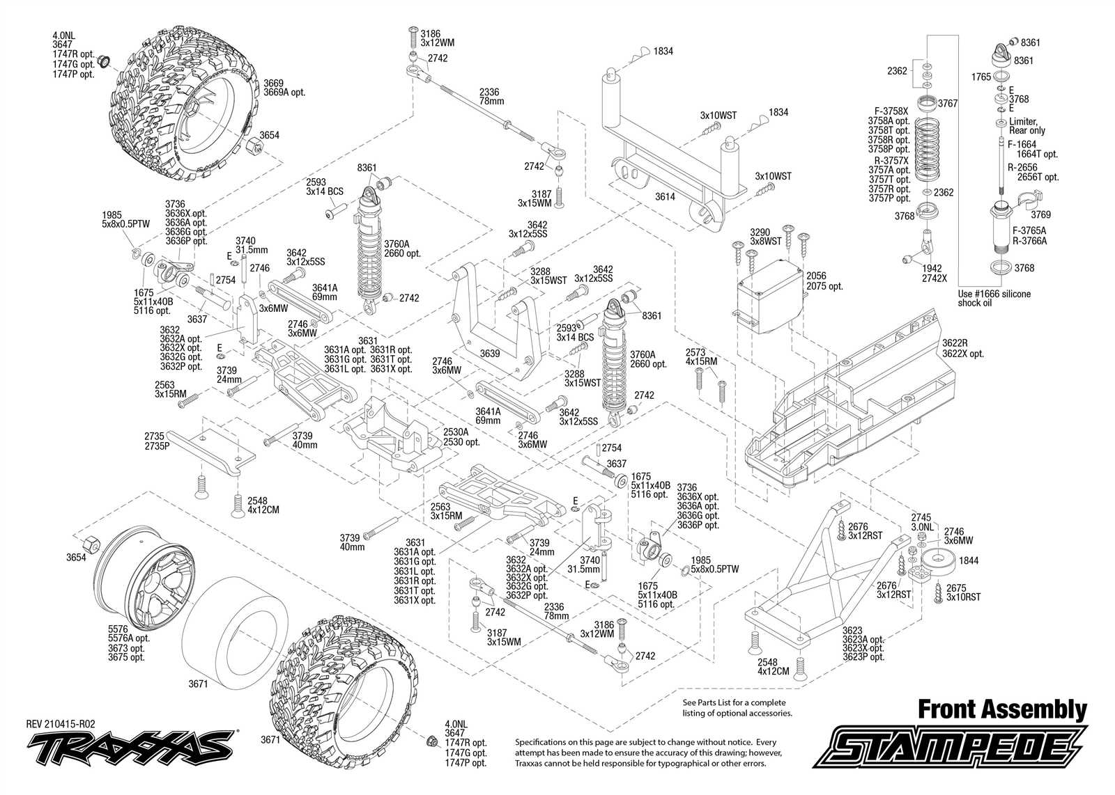 traxxas e revo parts diagram