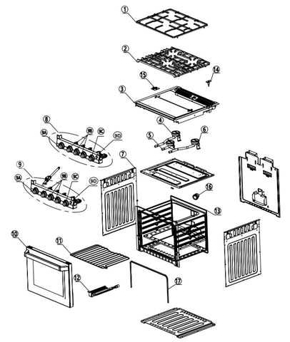 samsung range parts diagram