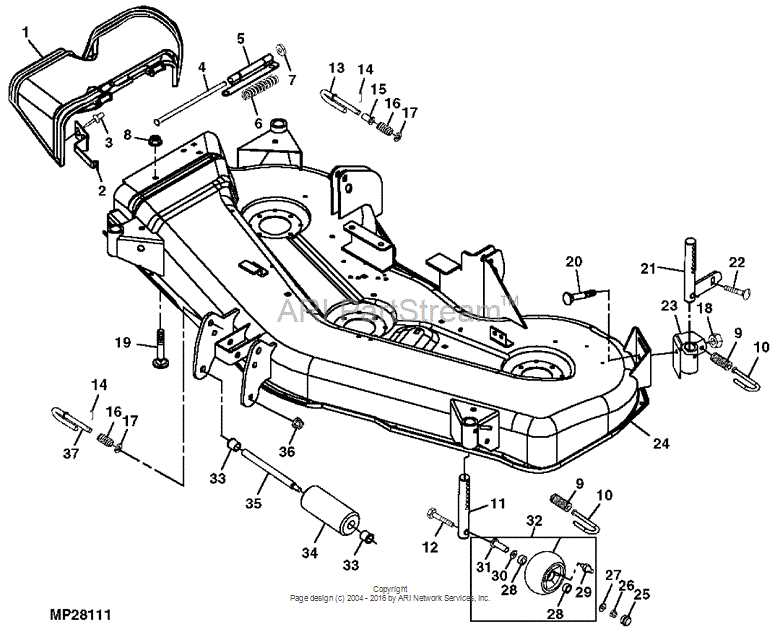 john deere 48c deck parts diagram