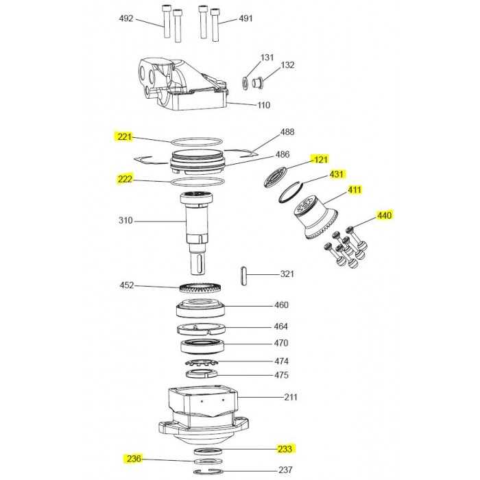 parker wheel motor parts diagram