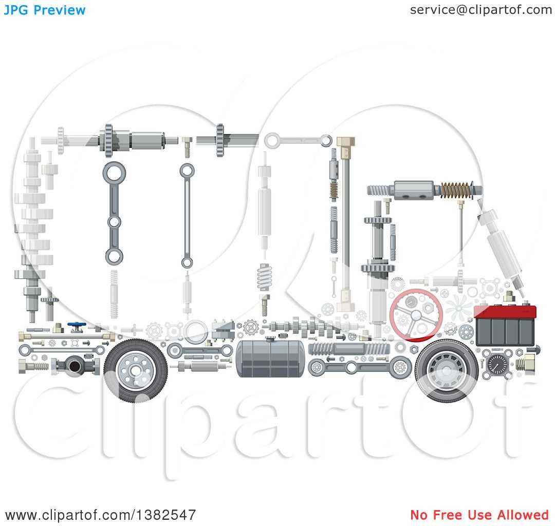 parts of a tractor trailer diagram