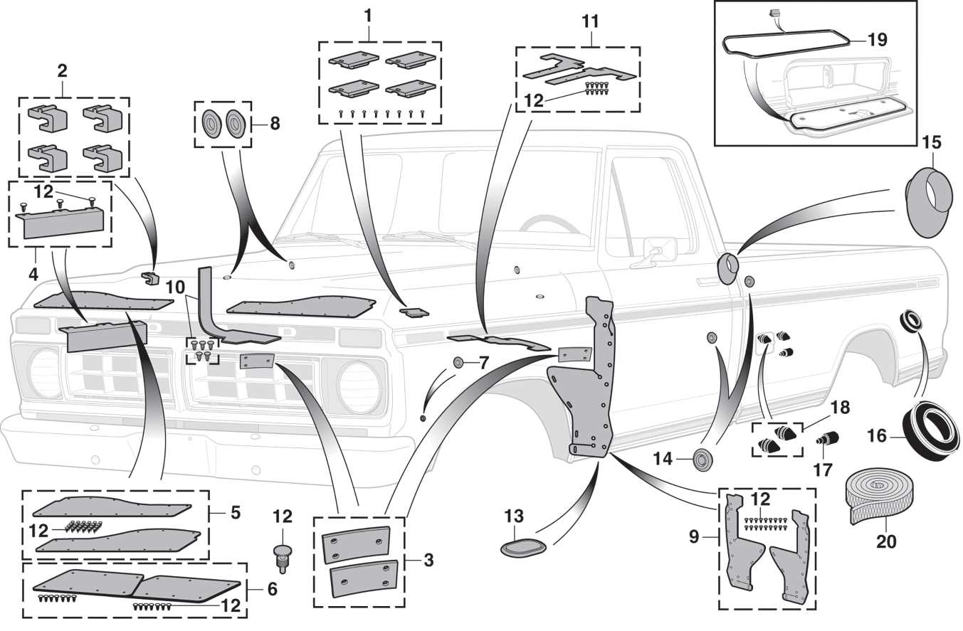 ford body parts diagram