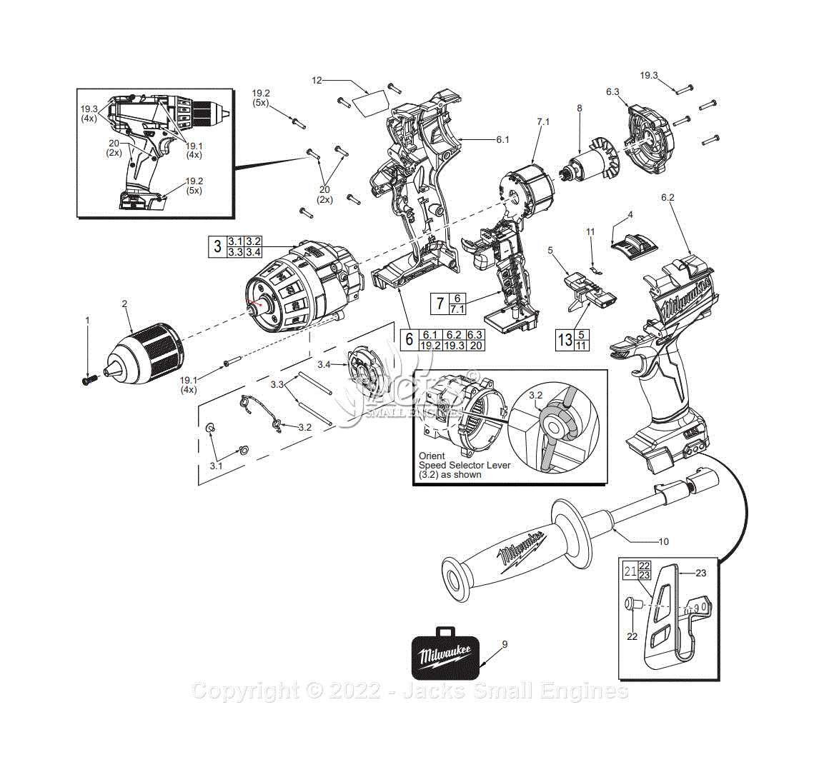 milwaukee m18 chainsaw parts diagram