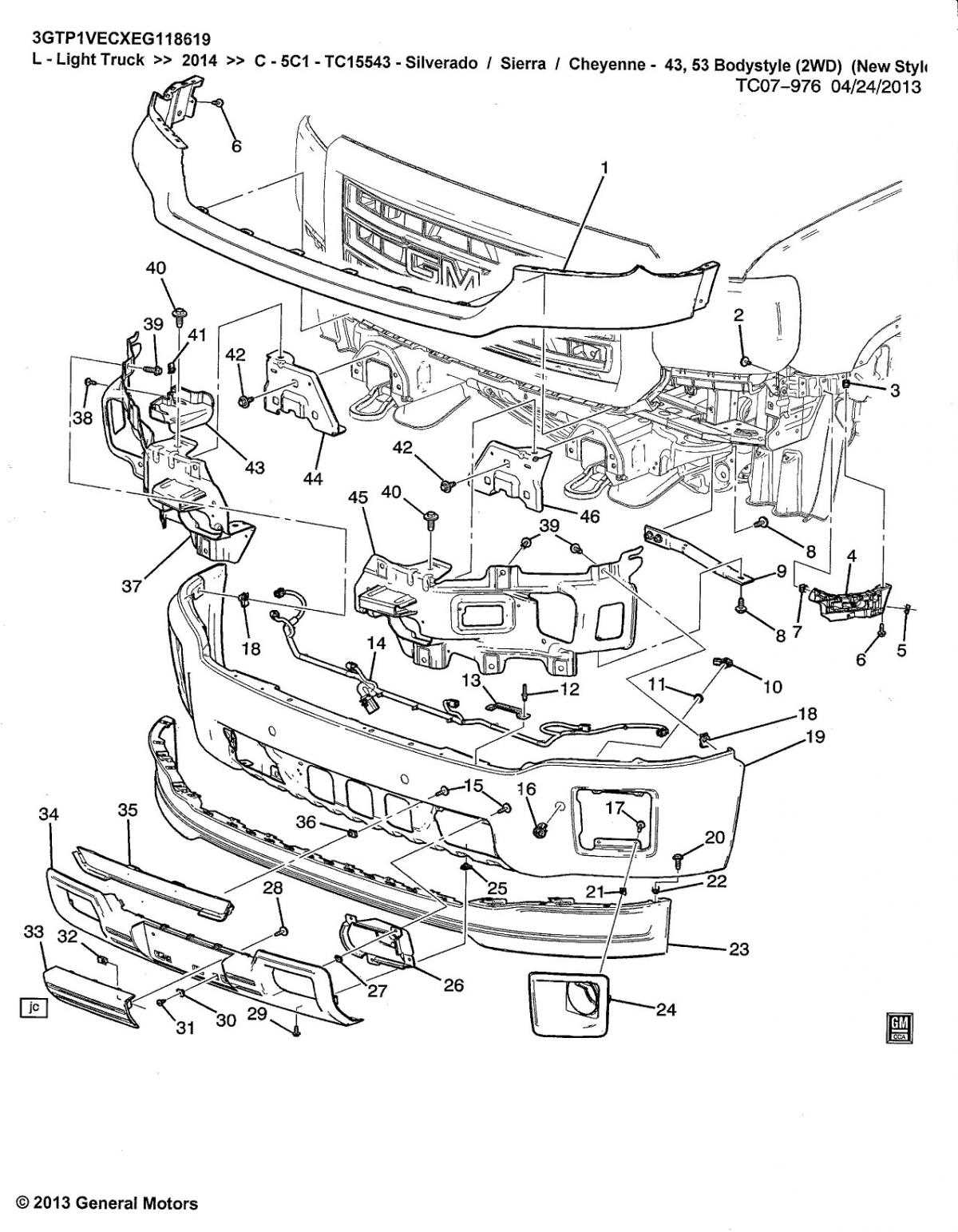 2014 gmc sierra 1500 parts diagram