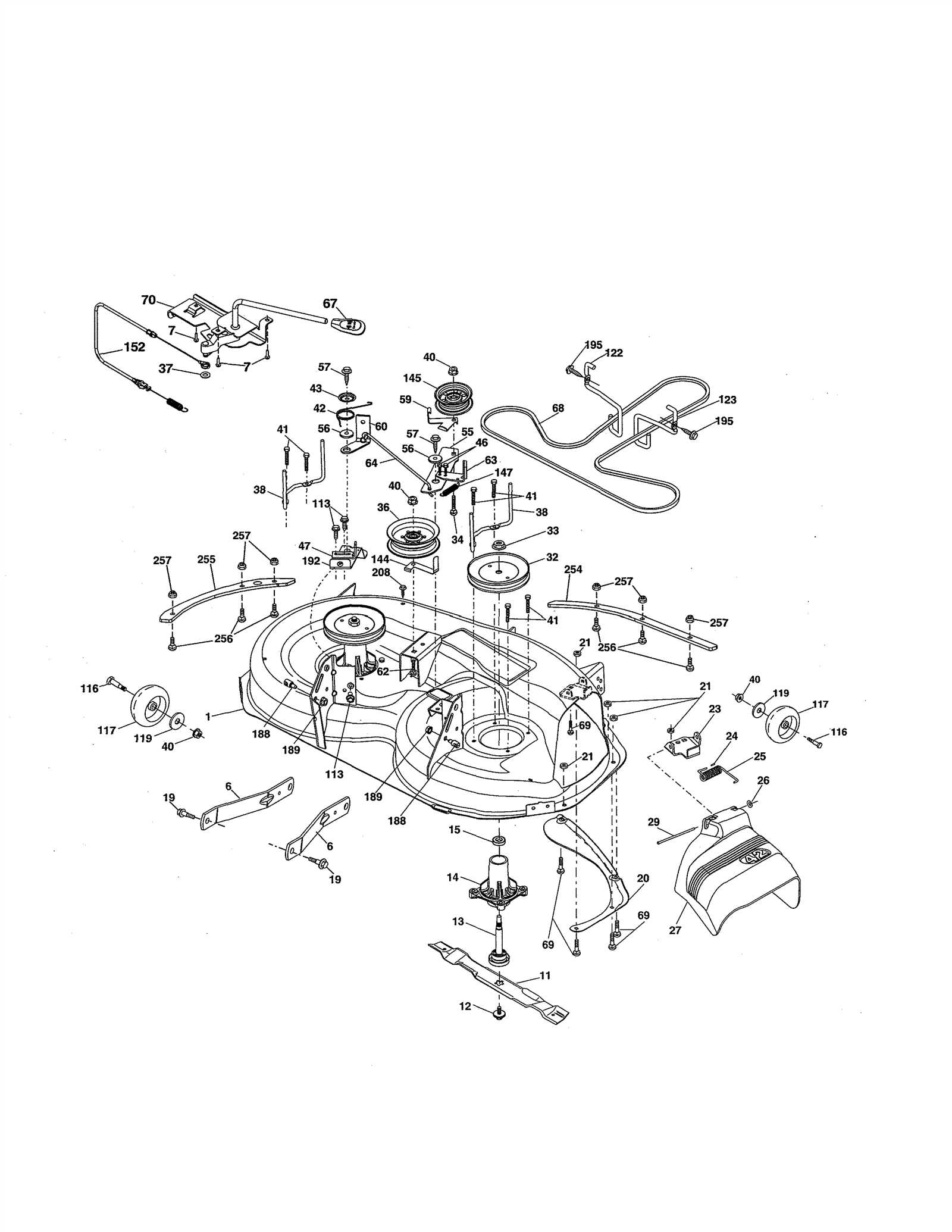 poulan pro riding mower parts diagram