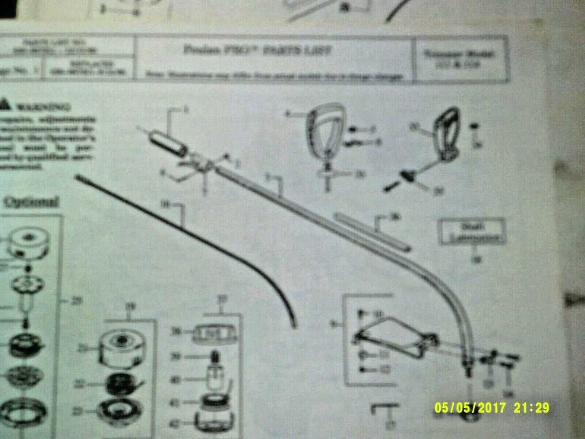 poulan pro trimmer parts diagram