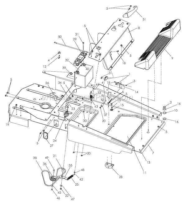 poulan riding mower parts diagram