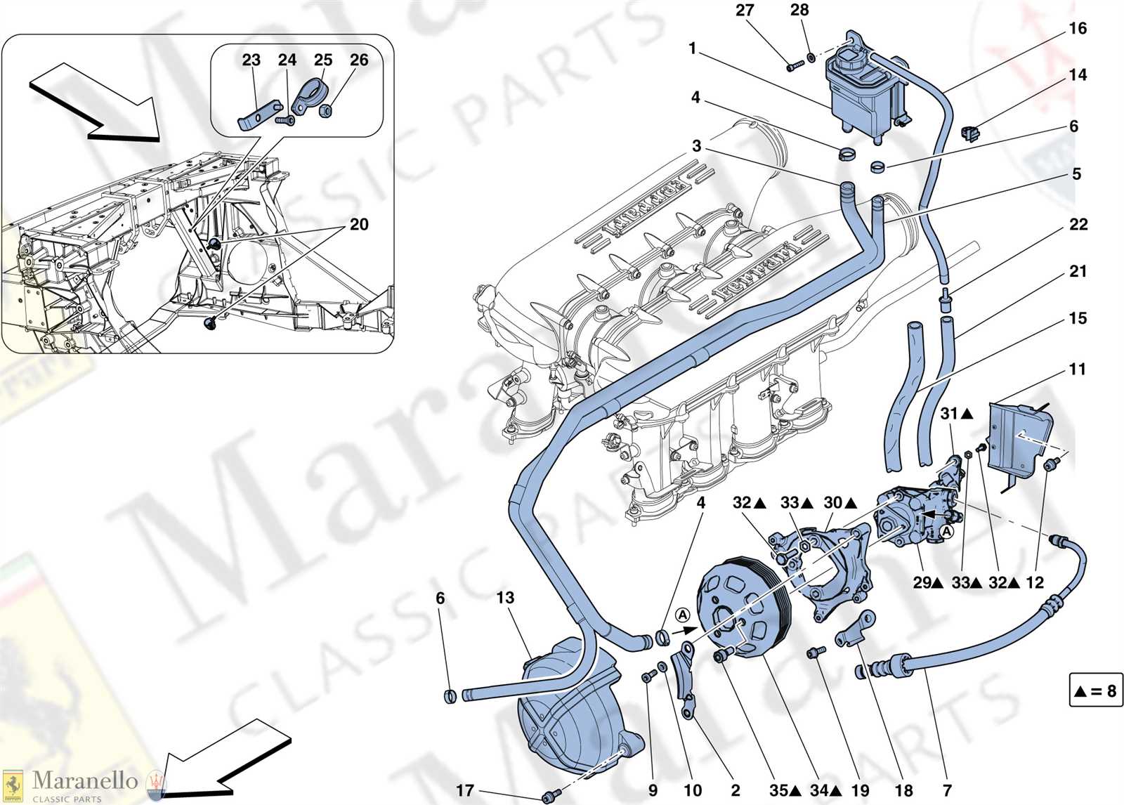 power steering pump parts diagram