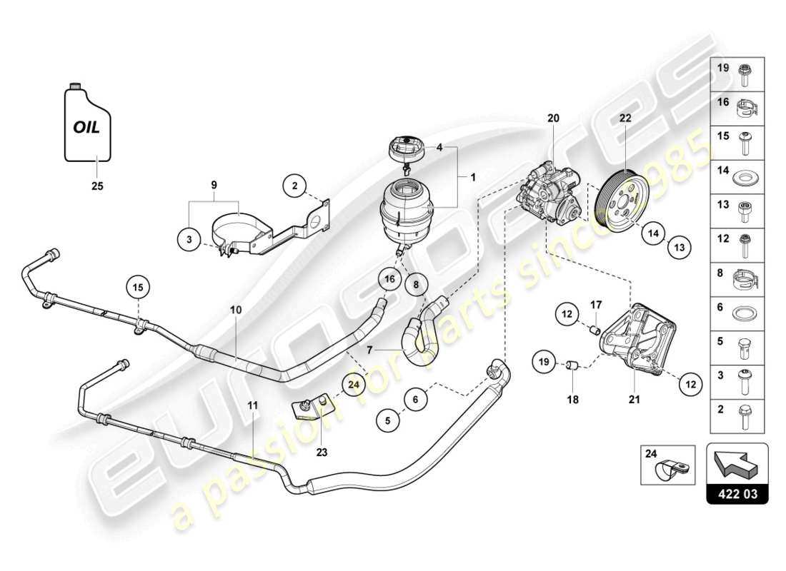 power steering pump parts diagram