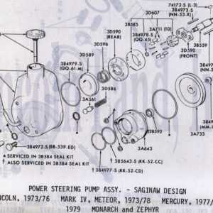 power steering pump parts diagram