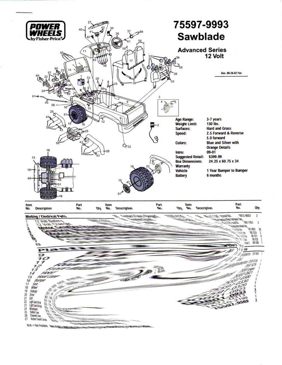 power wheels parts diagram