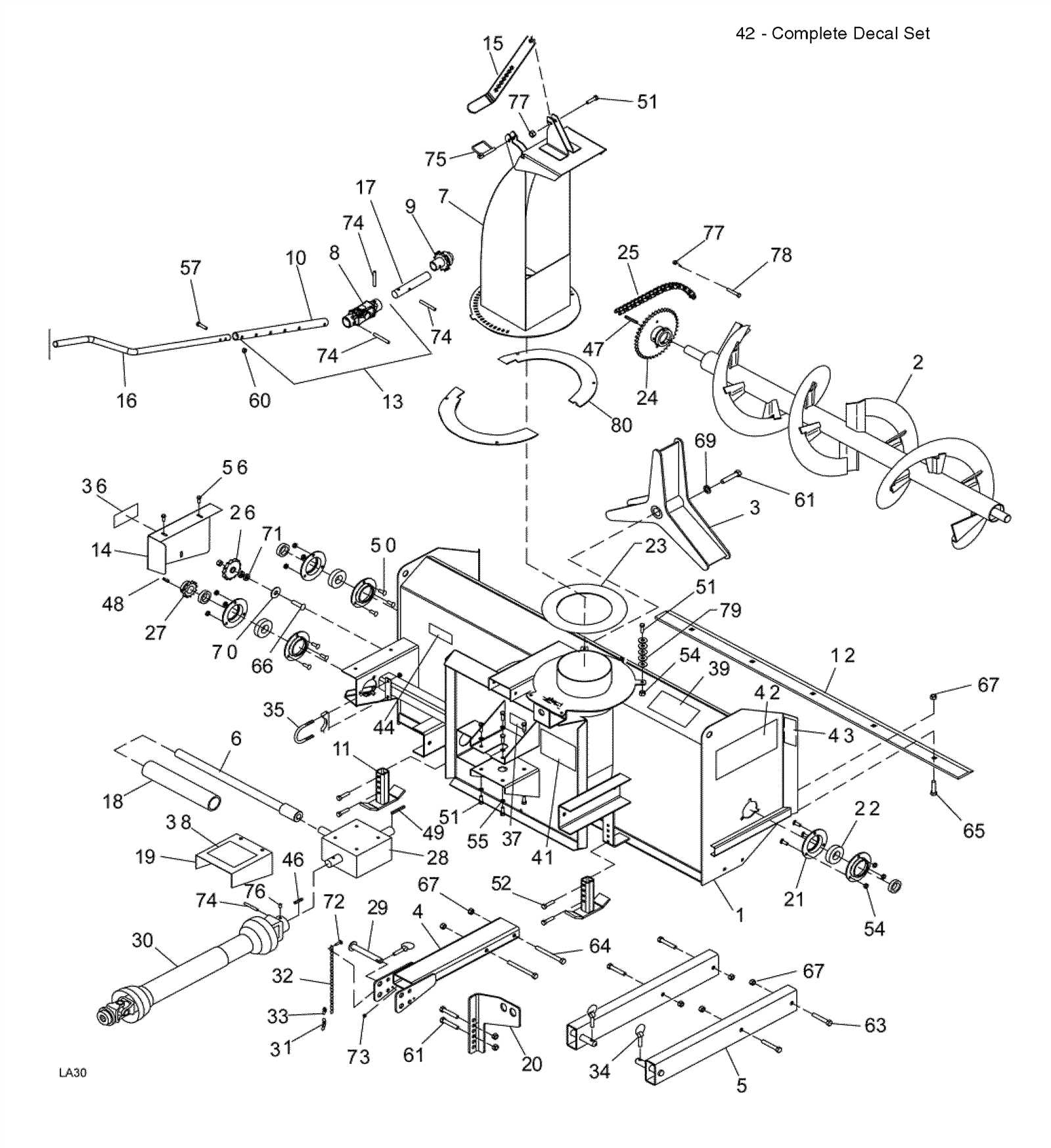 john deere model 49 snowblower parts diagram