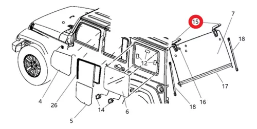 jeep wrangler soft top parts diagram