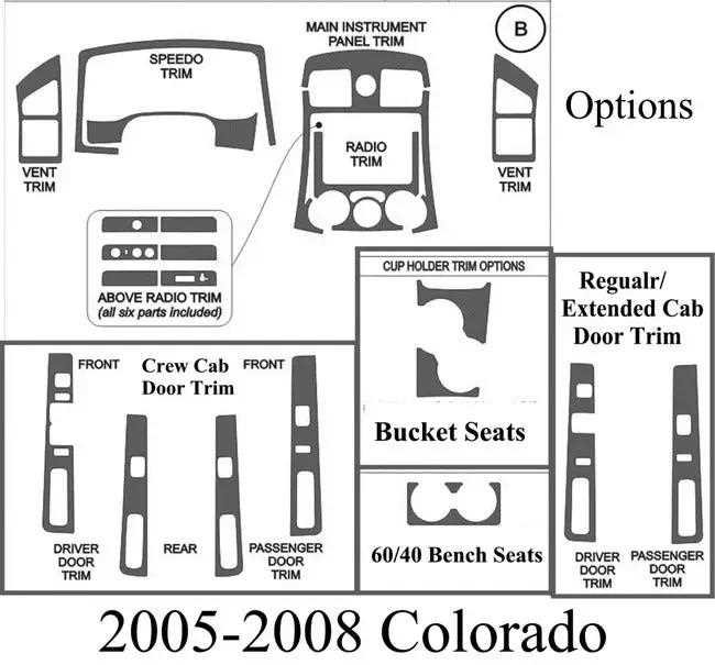 chevy colorado door parts diagram