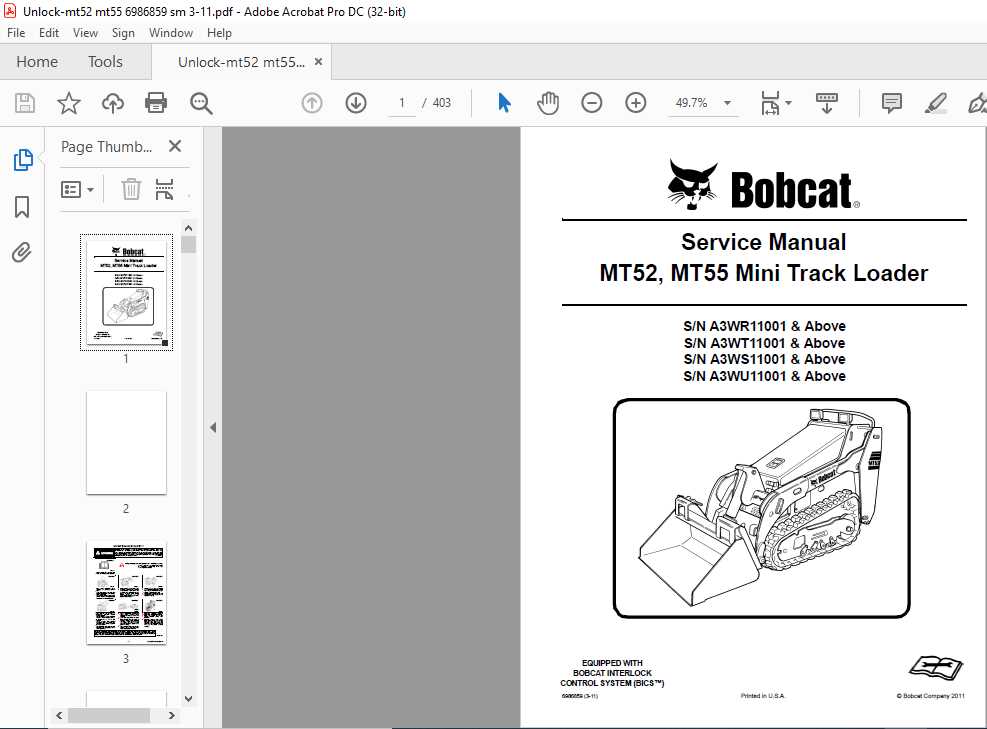 bobcat mt55 parts diagram