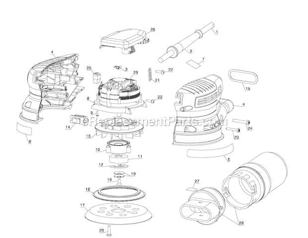 dewalt palm sander parts diagram