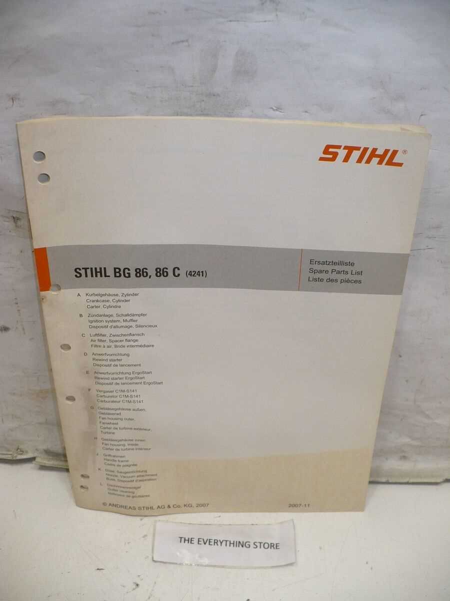 stihl bg86c parts diagram