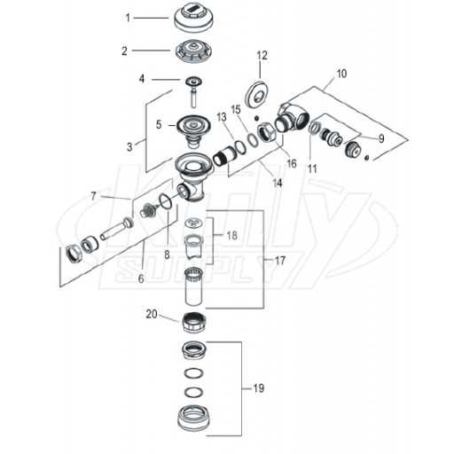 zurn flush valve parts diagram