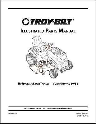 troy bilt riding mower parts diagram