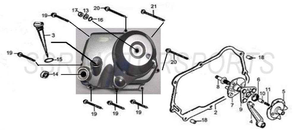 dirt bike engine parts diagram