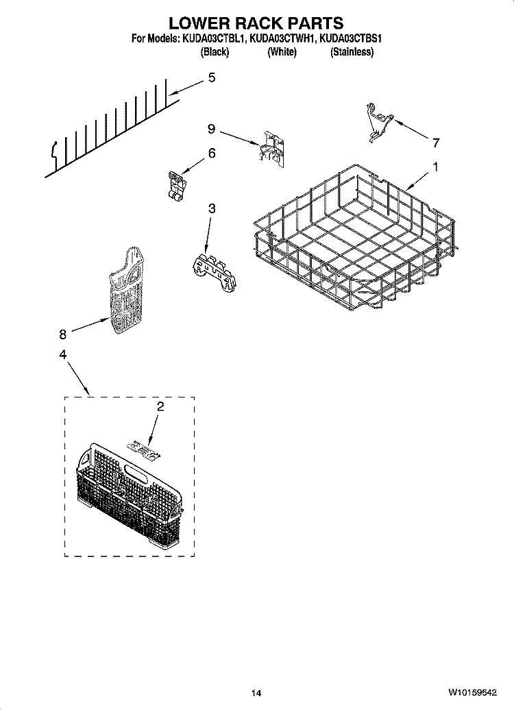 replacement kitchenaid dishwasher parts diagram