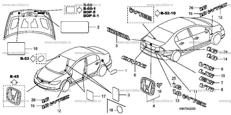 2006 honda civic engine parts diagram