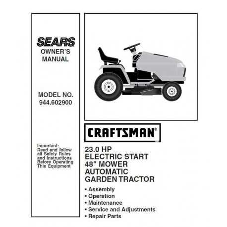 craftsman ltx1000 parts diagram