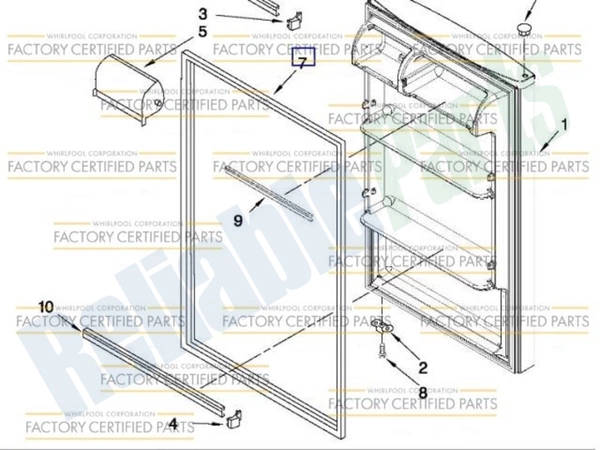 roper refrigerator parts diagram