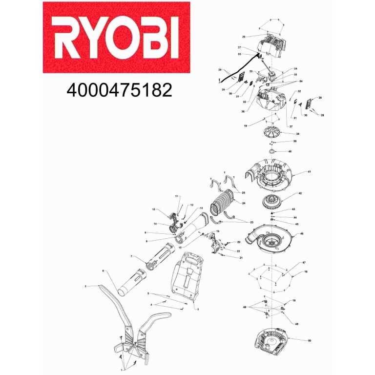 ryobi backpack blower parts diagram