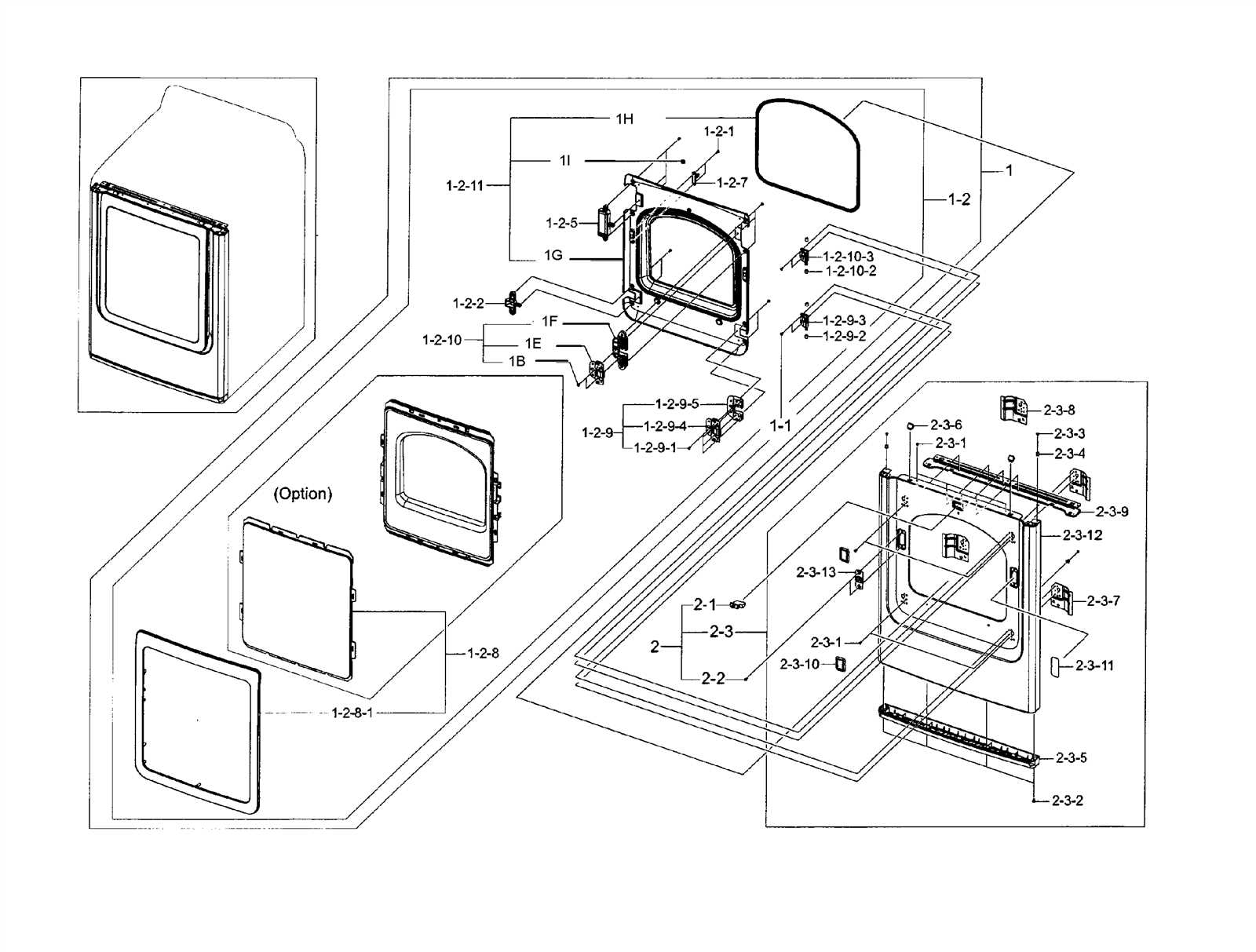 samsung front load dryer parts diagram