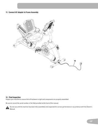 schwinn 270 recumbent bike parts diagram