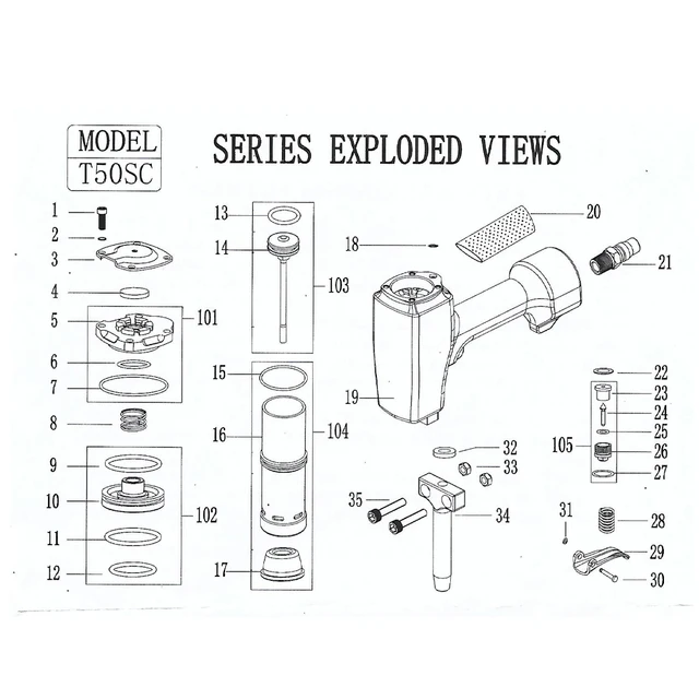 senco finishpro 35 parts diagram