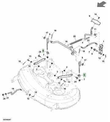 john deere x300 42 deck parts diagram