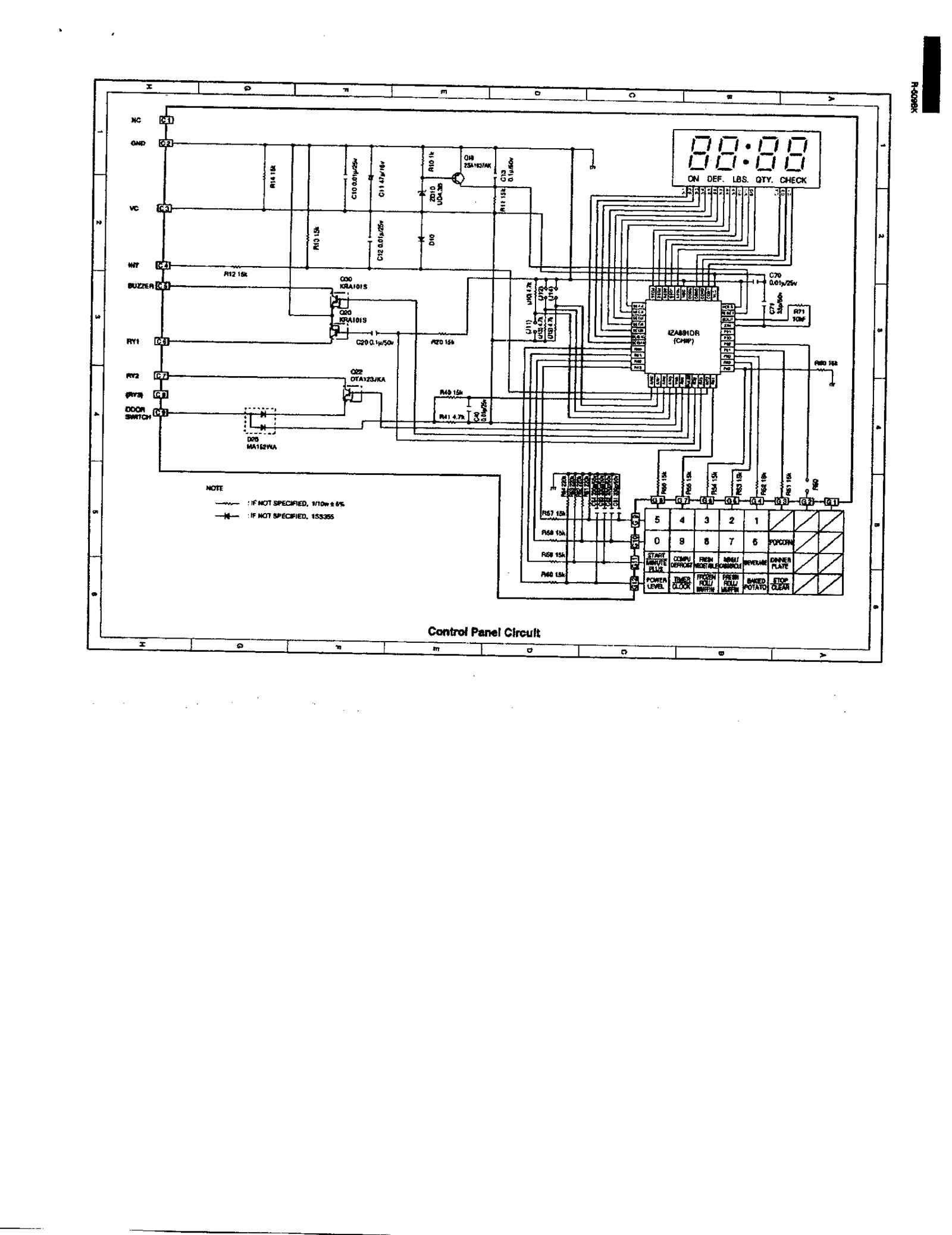 sharp carousel microwave parts diagram