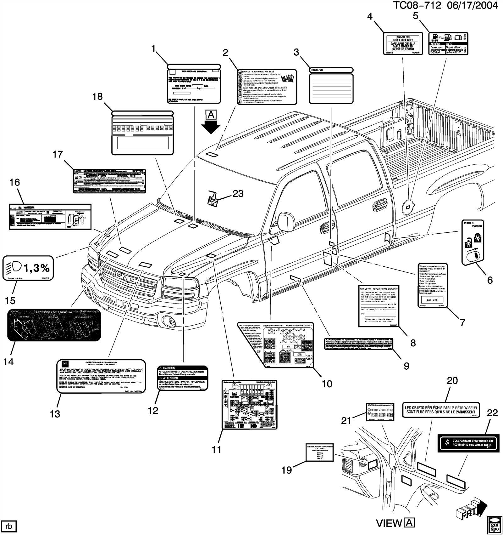 sierra 1500 gmc sierra parts diagram