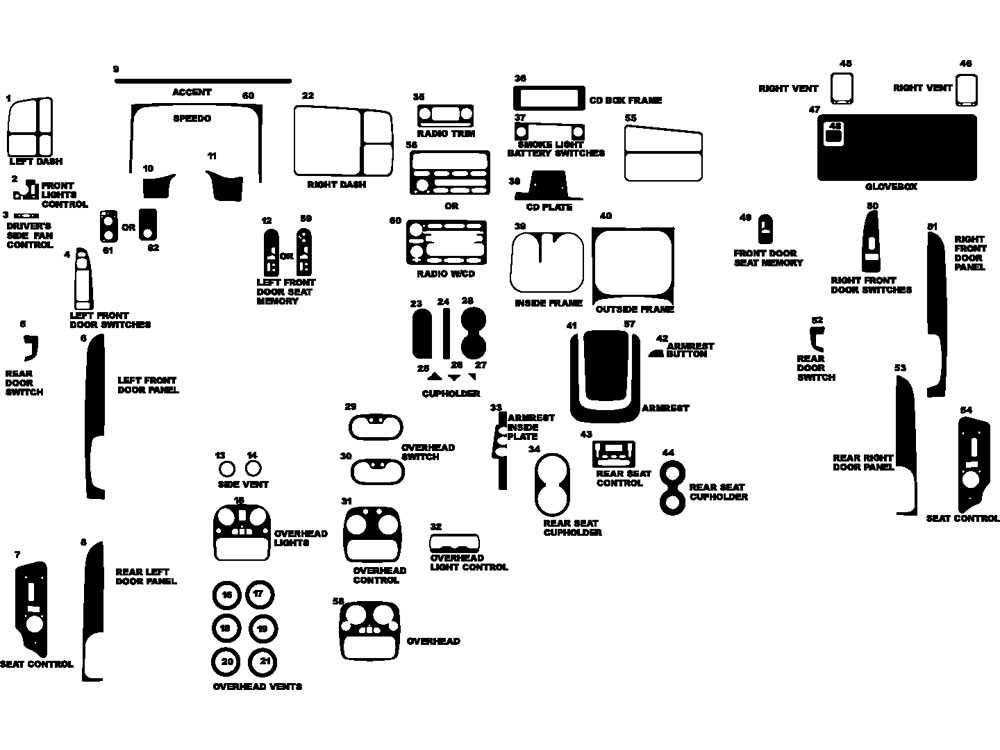 silverado interior parts diagram