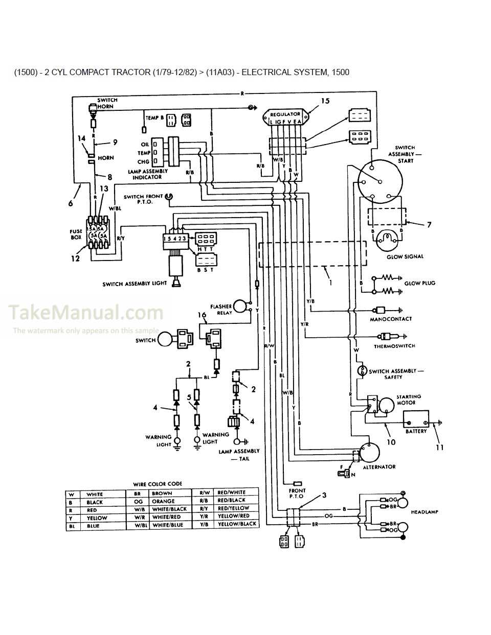 ford 1500 tractor parts diagram