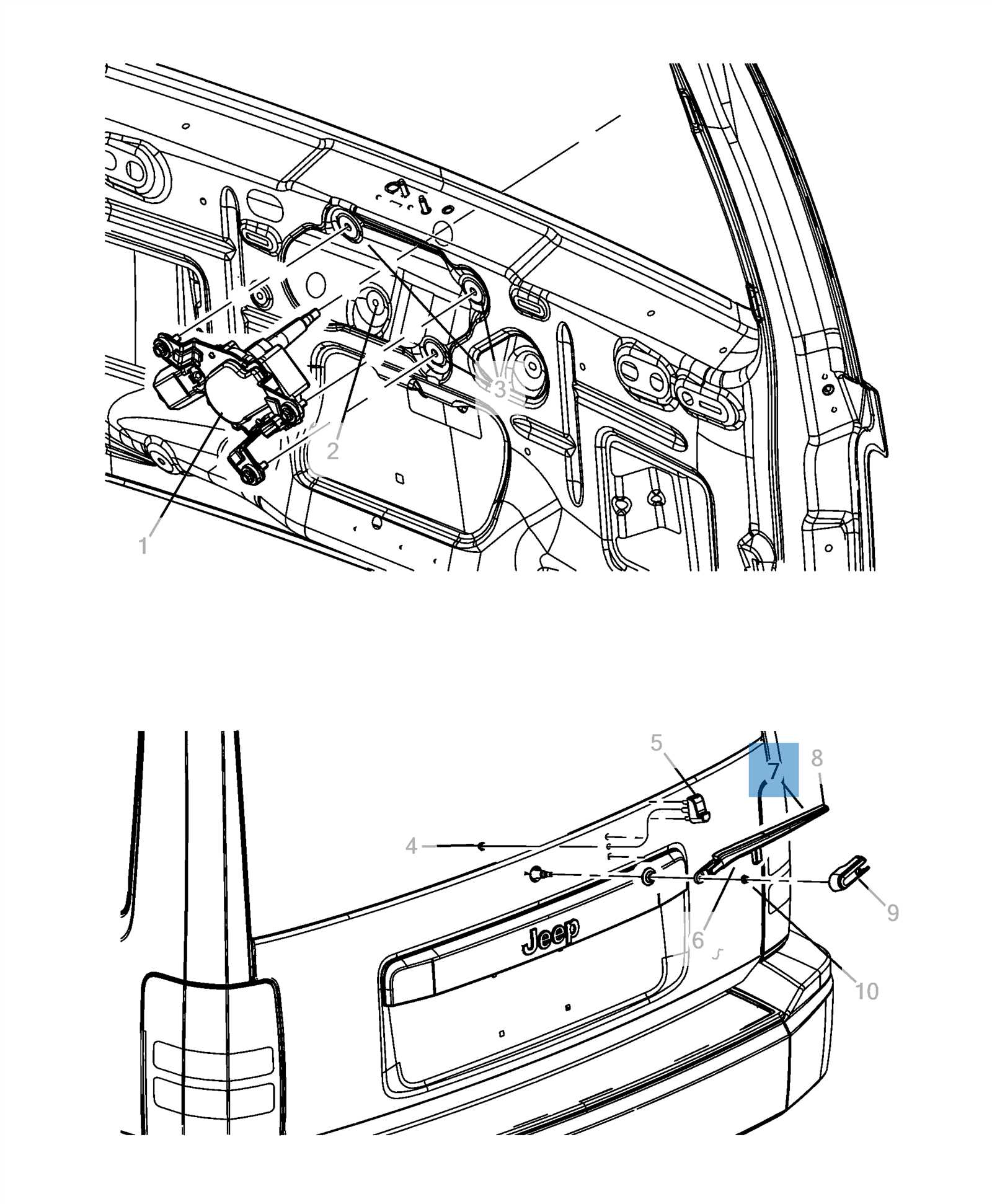 jeep grand cherokee door parts diagram