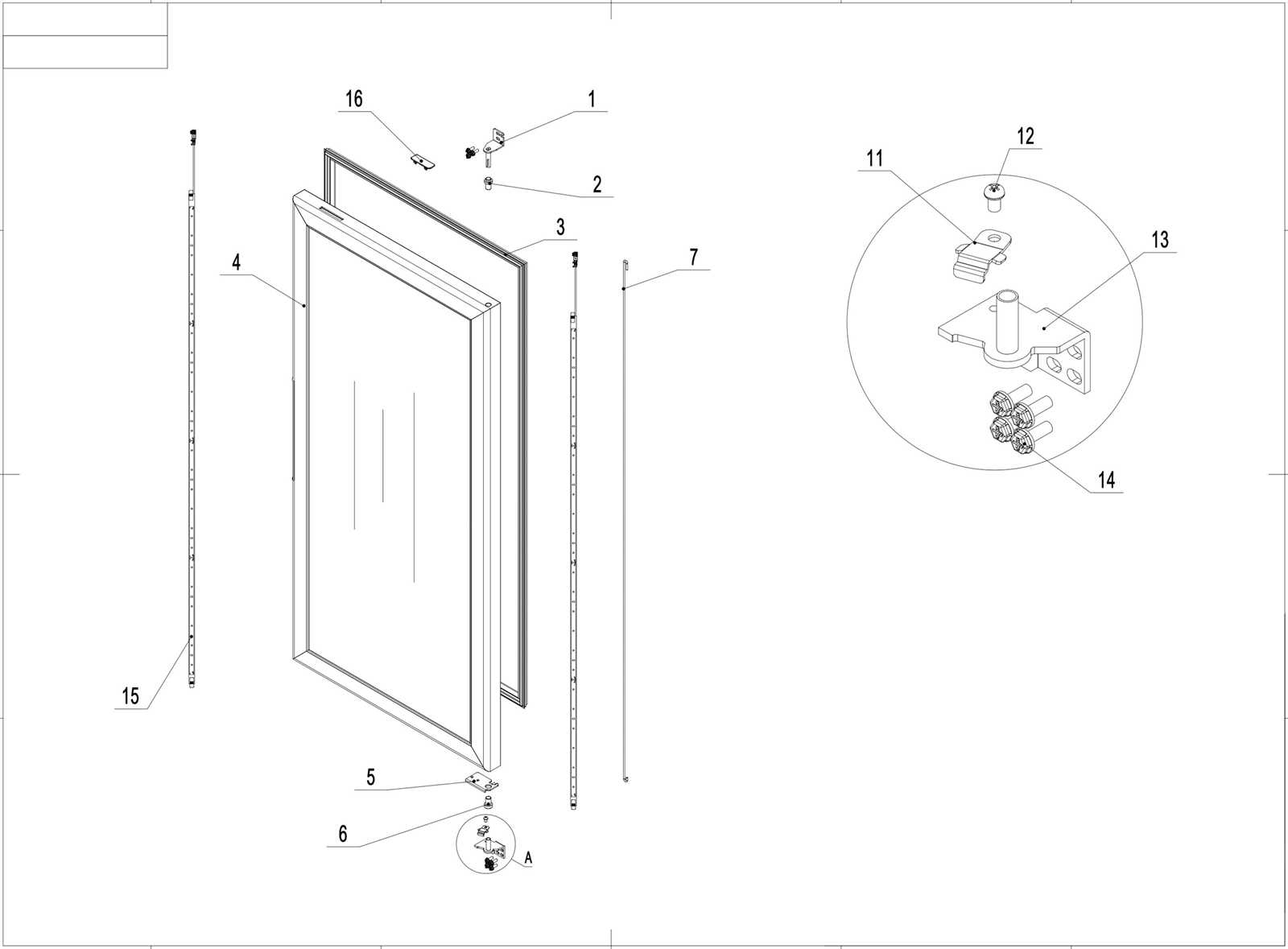 sliding patio door parts diagram