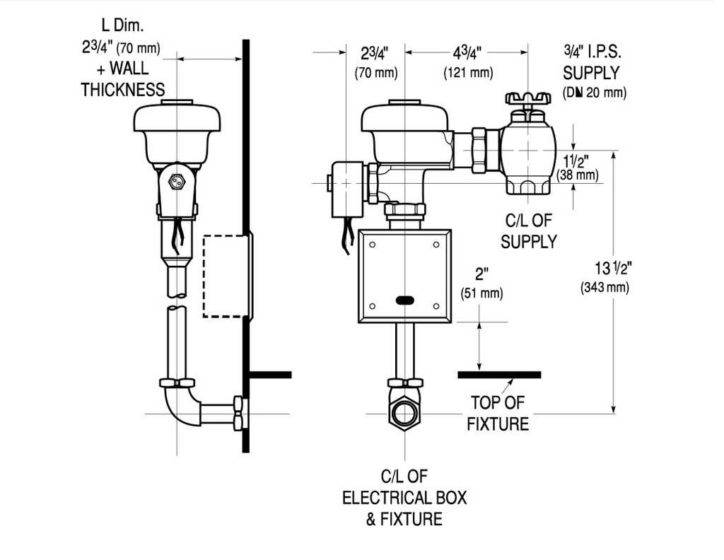 sloan flush valve parts diagram