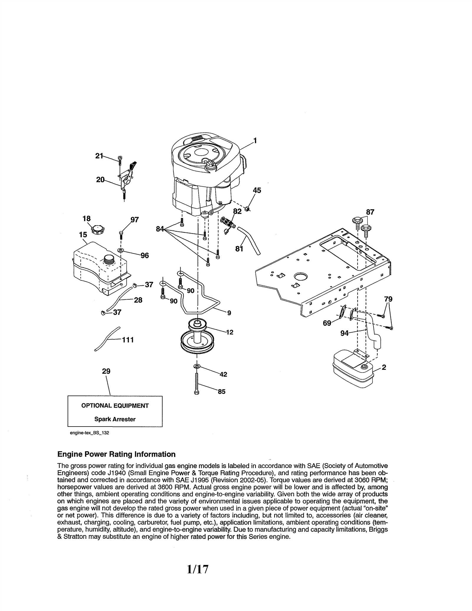 craftsman 46 inch mower deck parts diagram