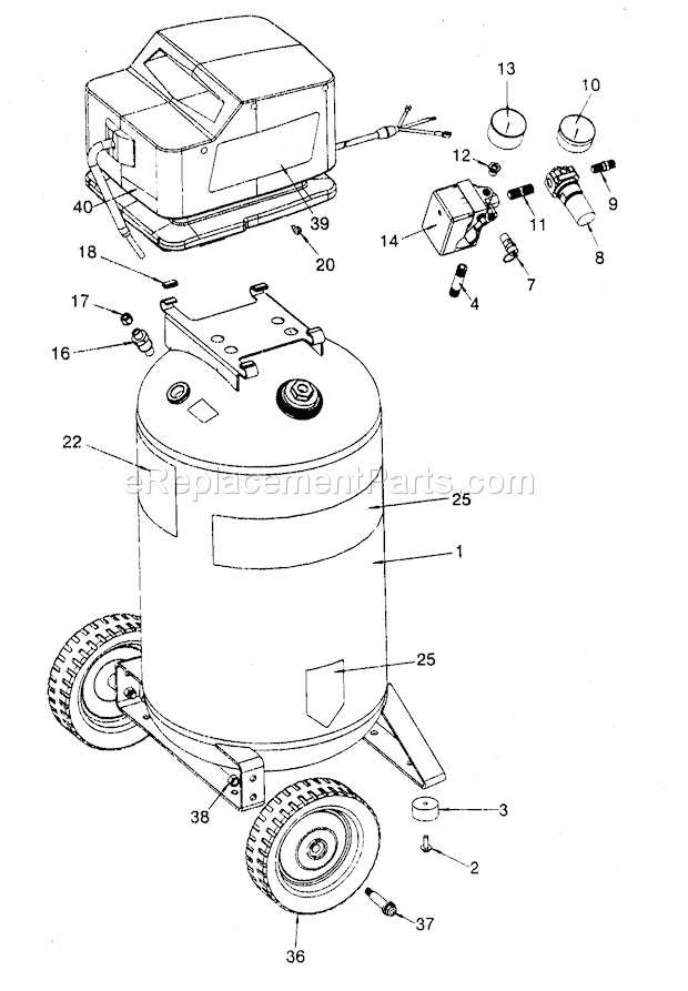 craftsman compressor parts diagram