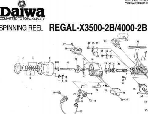 spinning daiwa reel diagrams & parts lists