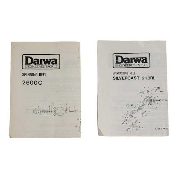 spinning daiwa reel diagrams & parts lists