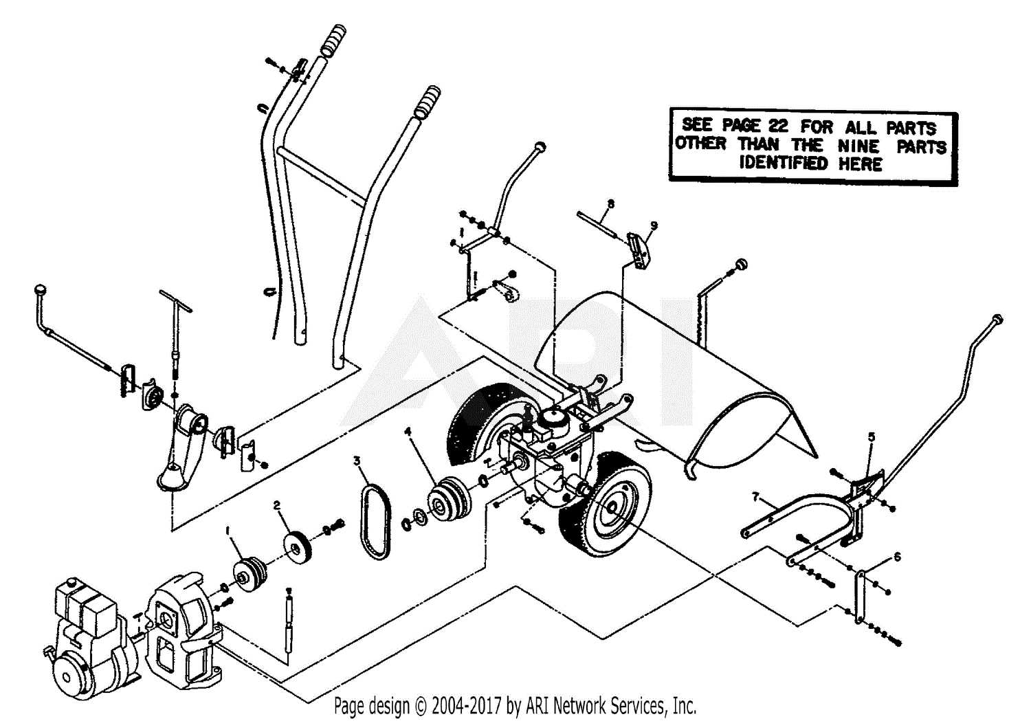 troy bilt horse tiller parts diagram