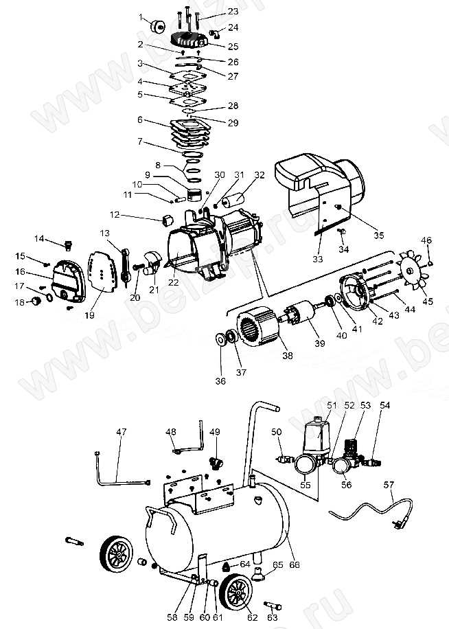 stanley air compressor parts diagram