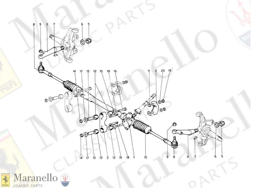 steering rack parts diagram